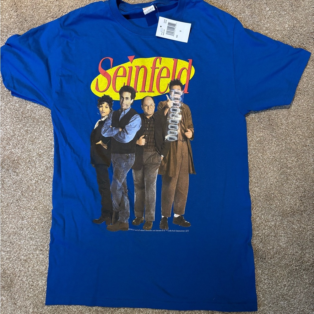 NWT classic Seinfeld tee. All sizes. 100% cotton.